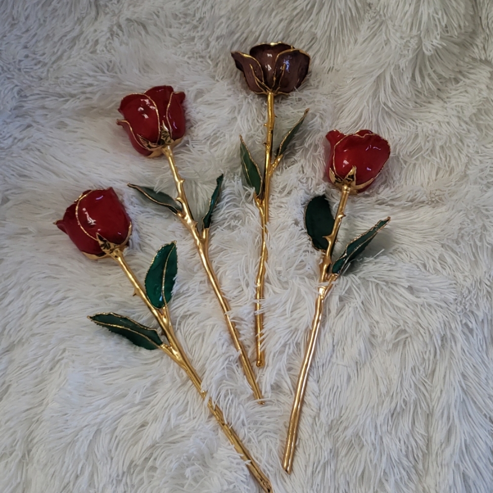 Lacquer real roses